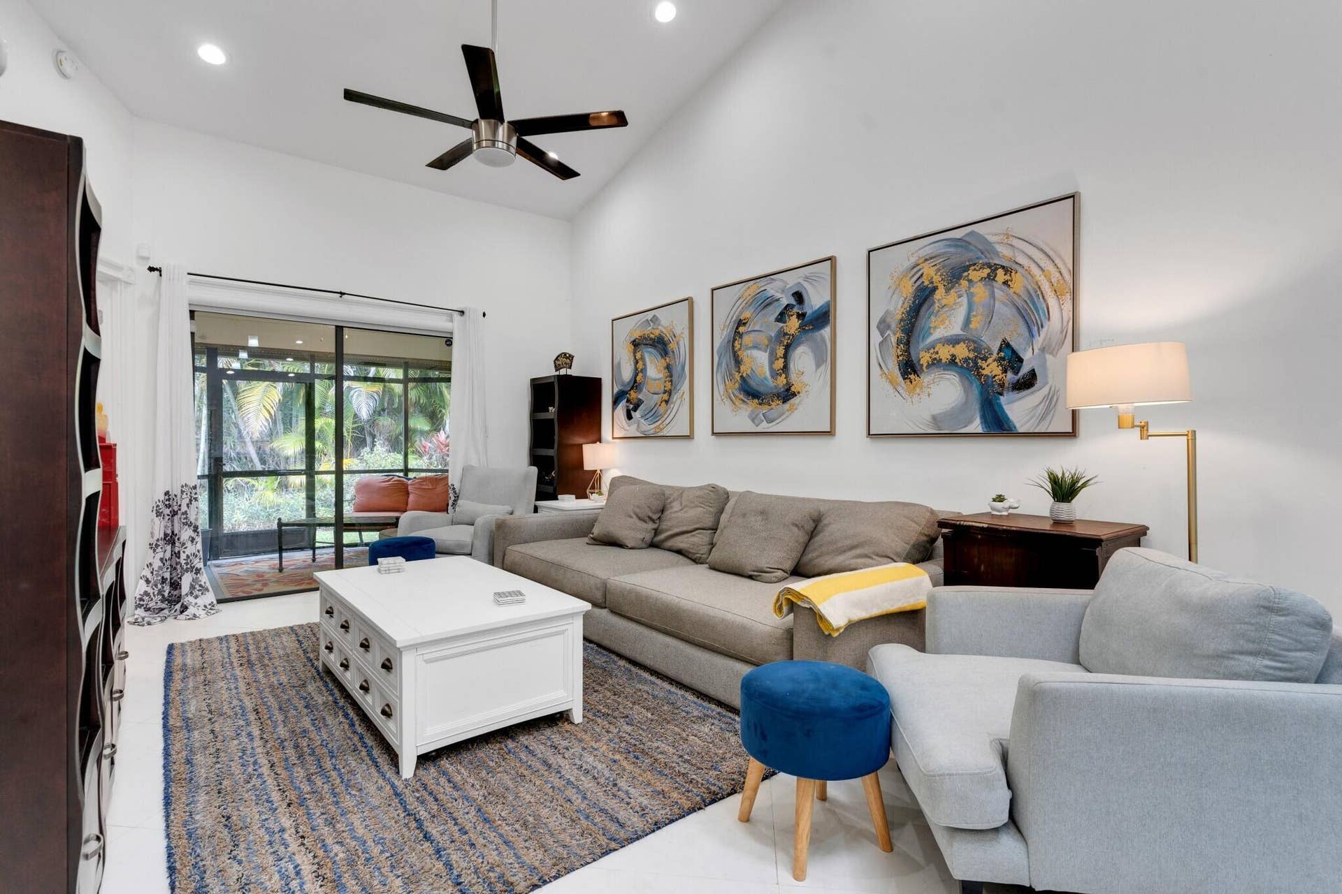 Living room shown previously furnished.