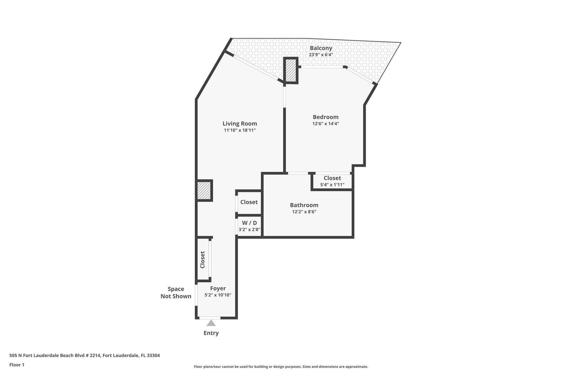 505 N Fort Lauderdale Beach Boulevard, #2214, Fort Lauderdale, FL 33304 Floor Plan_#2214 _505 N Fort Lauderdale