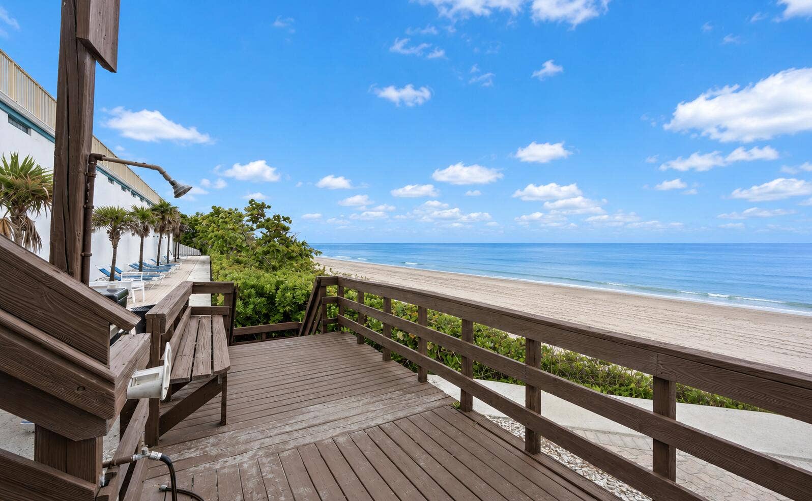 900 Ocean Drive, #202, Juno Beach, FL 33408 Barbecue, heated pool, gated entrance, lots of space and unobstructed views. virtually staged
