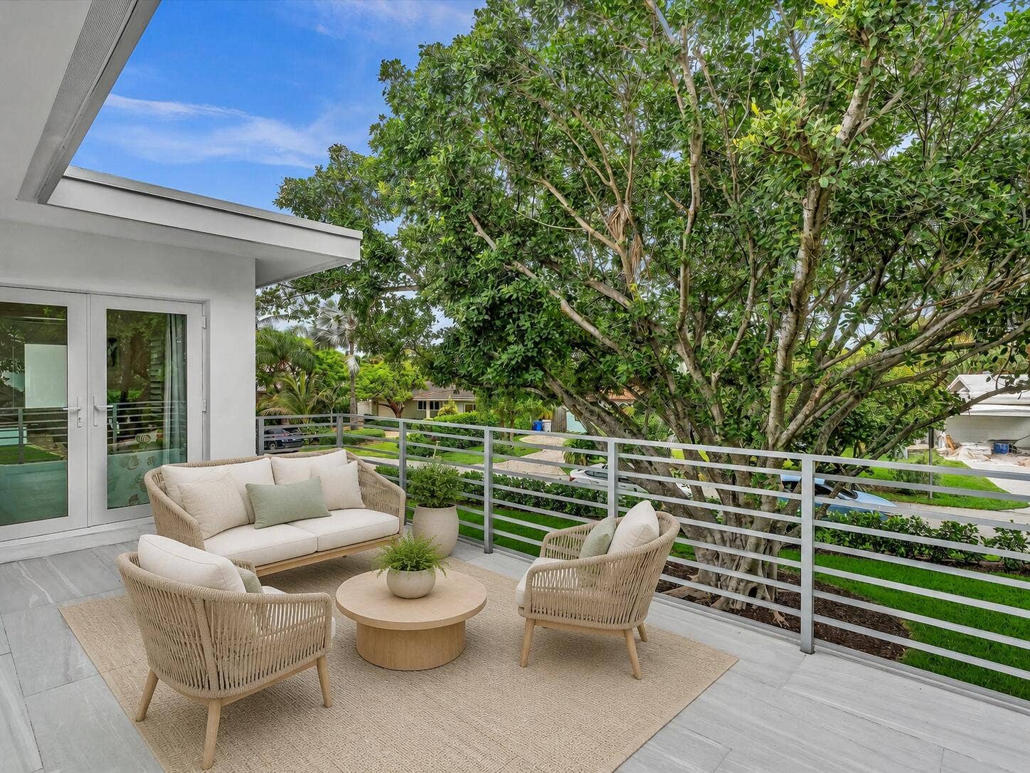 2nd floor balcony - staged