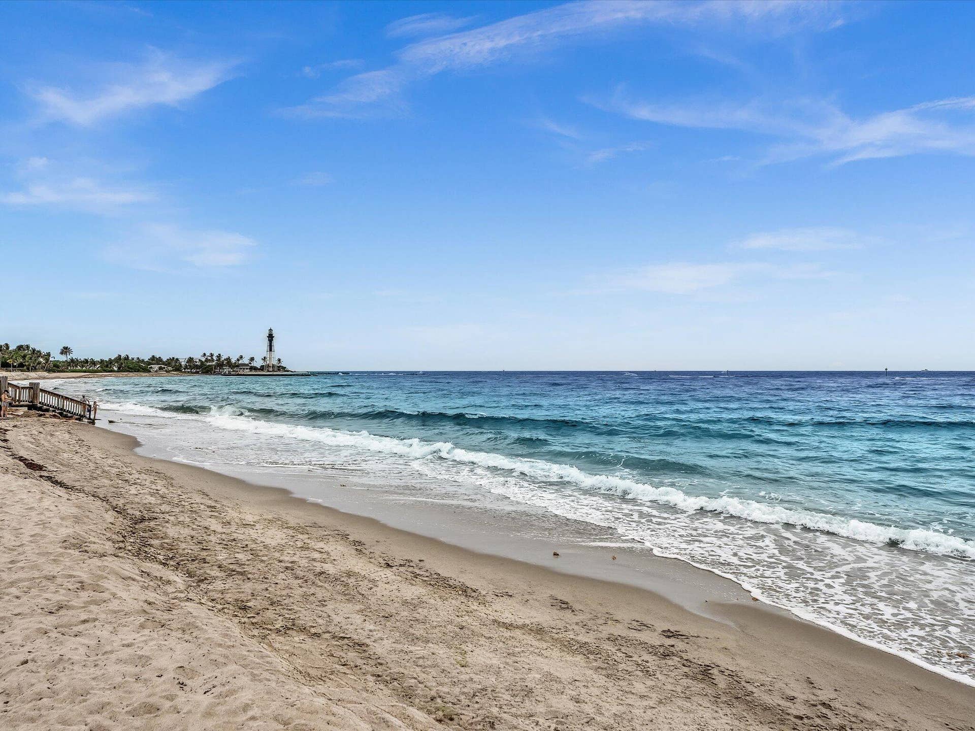 Beach from south gate, across the street from the property