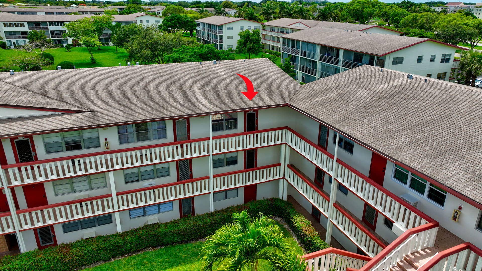 374 Brighton I, #374, Boca Raton, FL 33434 Aerial Views of the Corner Unit