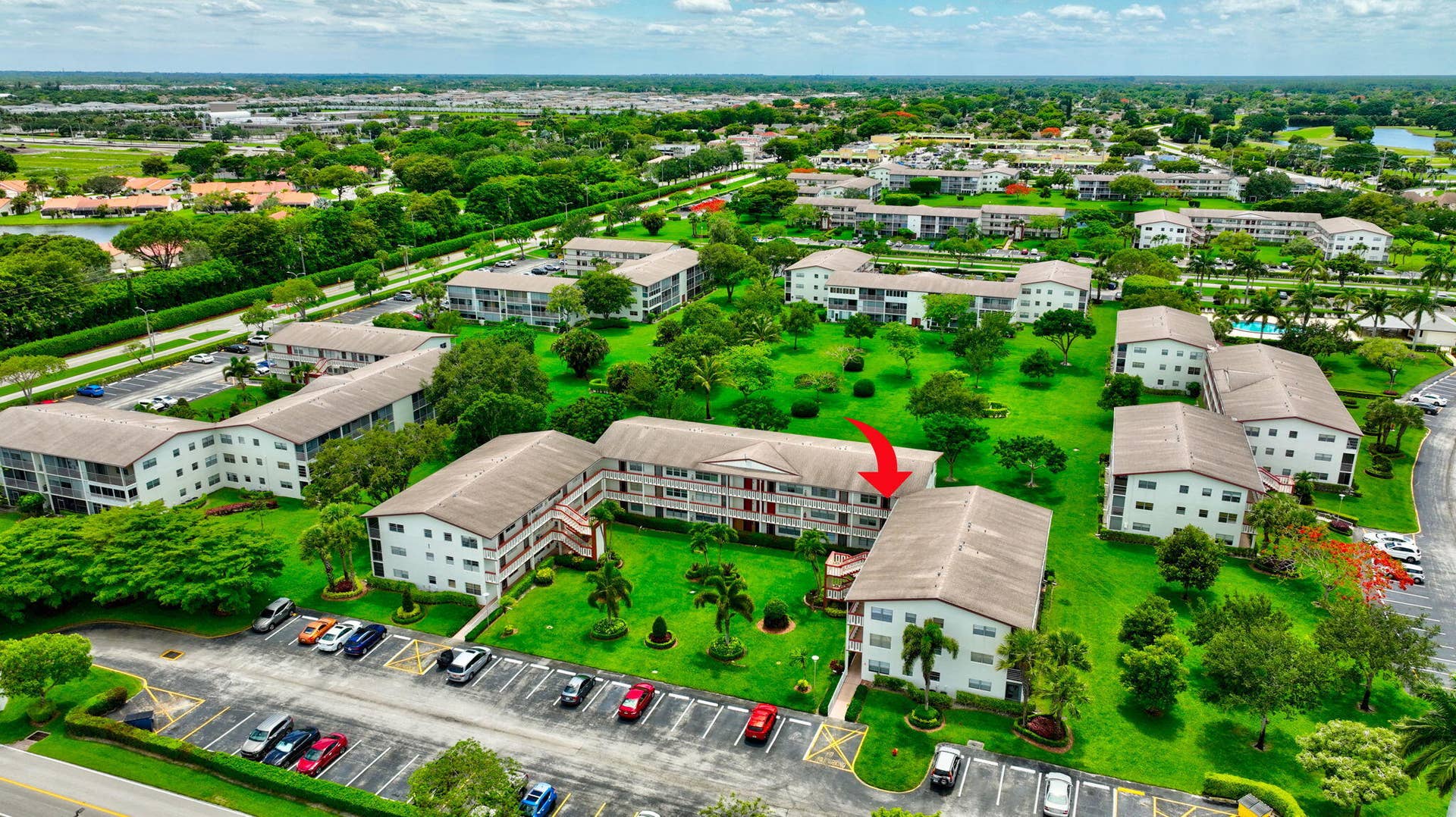 374 Brighton I, #374, Boca Raton, FL 33434 Aerial Views of the Corner Unit