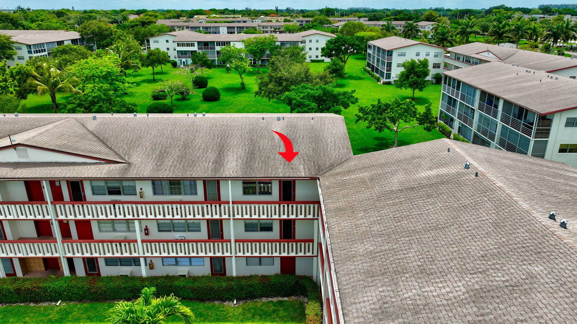 374 Brighton I, #374, Boca Raton, FL 33434 Aerial Views of the Corner Unit