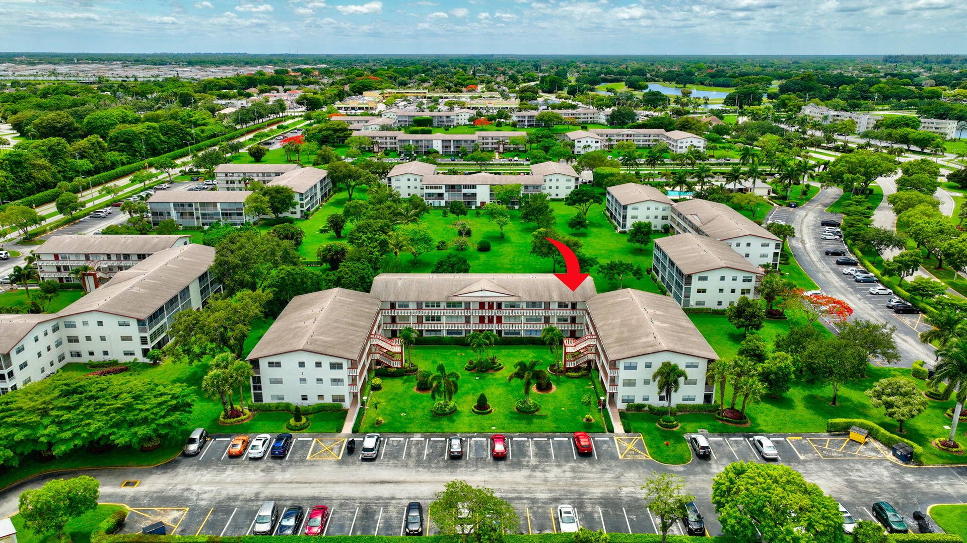 374 Brighton I, #374, Boca Raton, FL 33434 Aerial Views of the Corner Unit