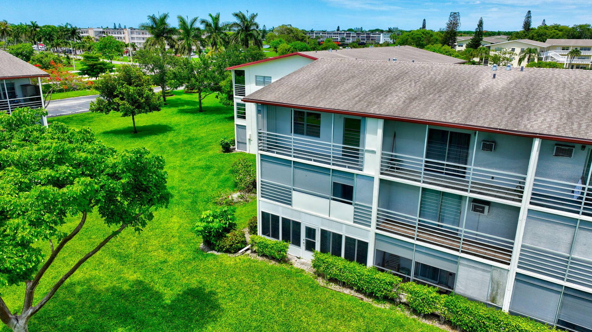 374 Brighton I, #374, Boca Raton, FL 33434 Aerial Views of the Corner Unit