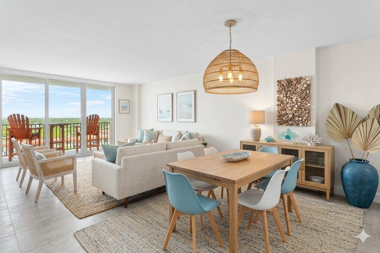 1150 Hillsboro Mile, #905, Hillsboro Beach, FL 33062 Virtual Staged Living Room