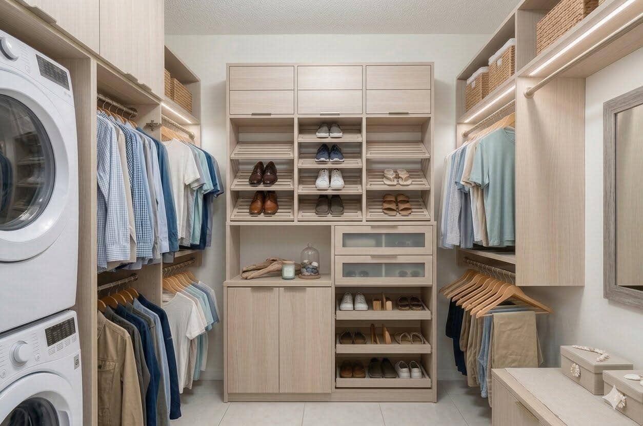 1150 Hillsboro Mile, #905, Hillsboro Beach, FL 33062 Virtual Staged Primary Bedroom Closet