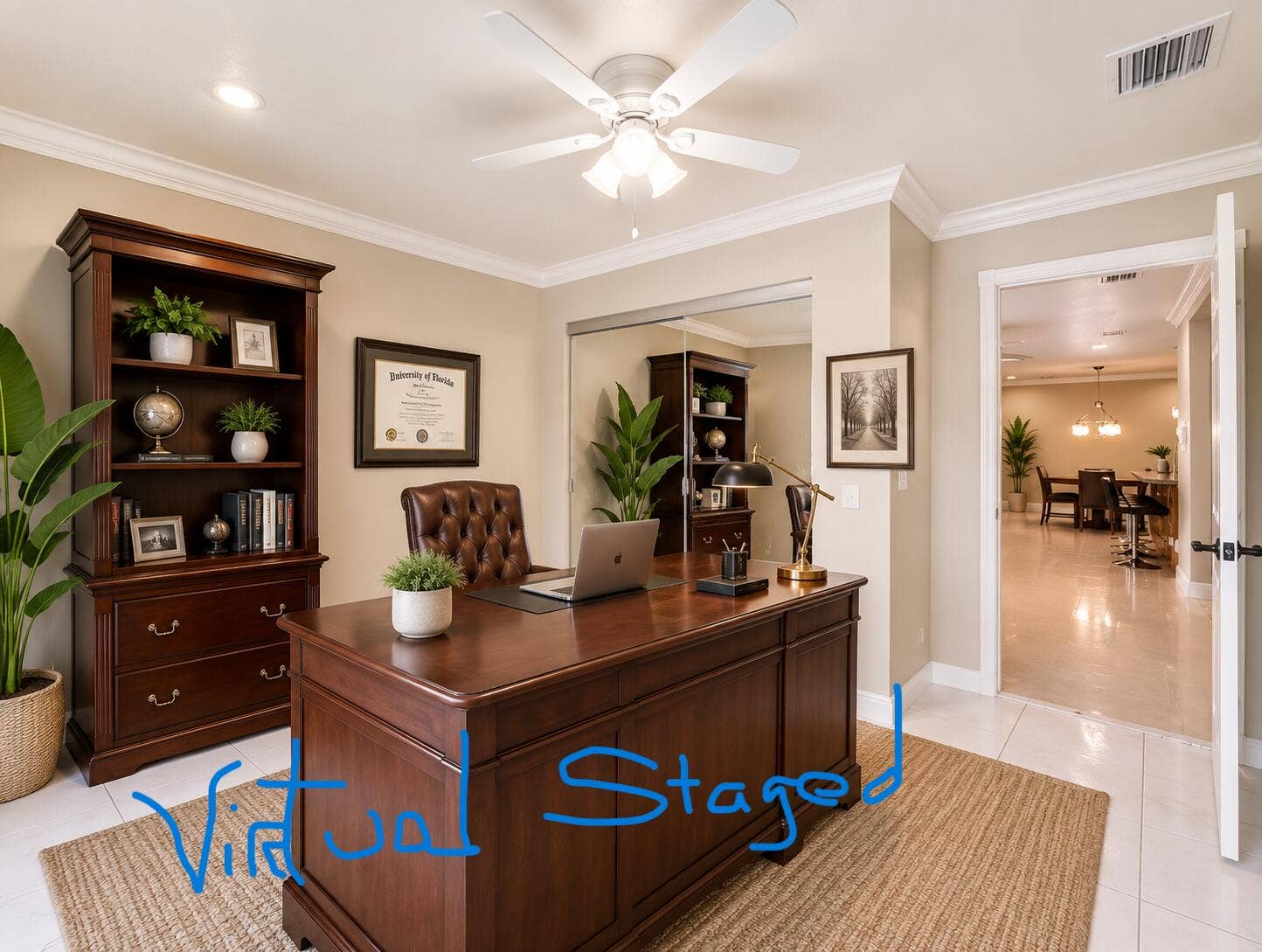 851 E Plantation Circle, Plantation, FL 33324 Virtual staged 2nd bedroom option office