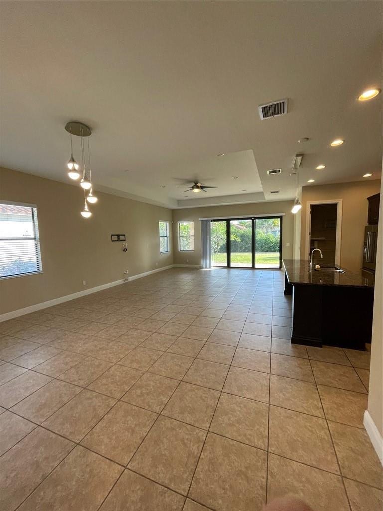 Oversized living and dining area