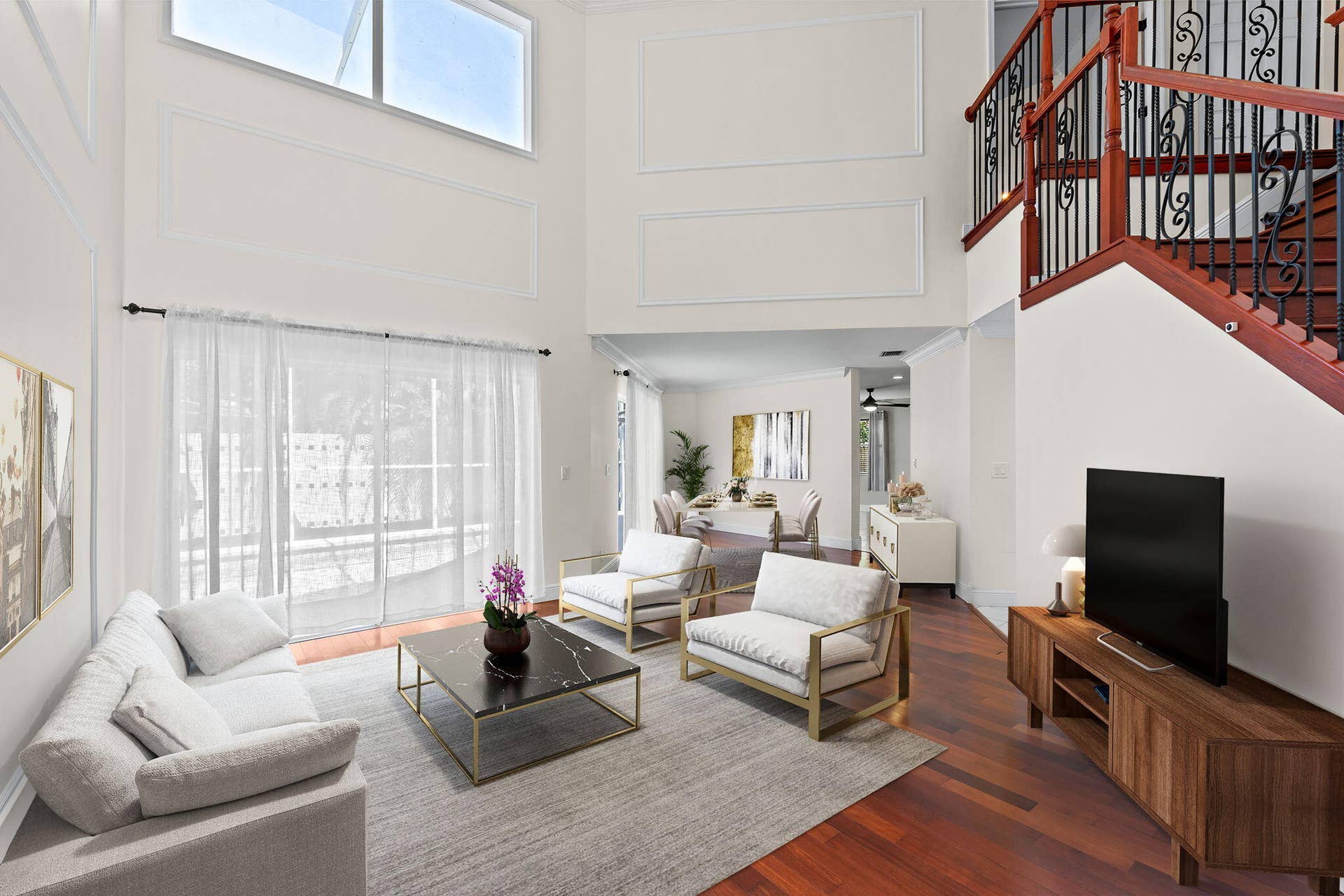 6220 NW 58th Way, Parkland, FL 33067 Virtually Staged Living & Dining Room