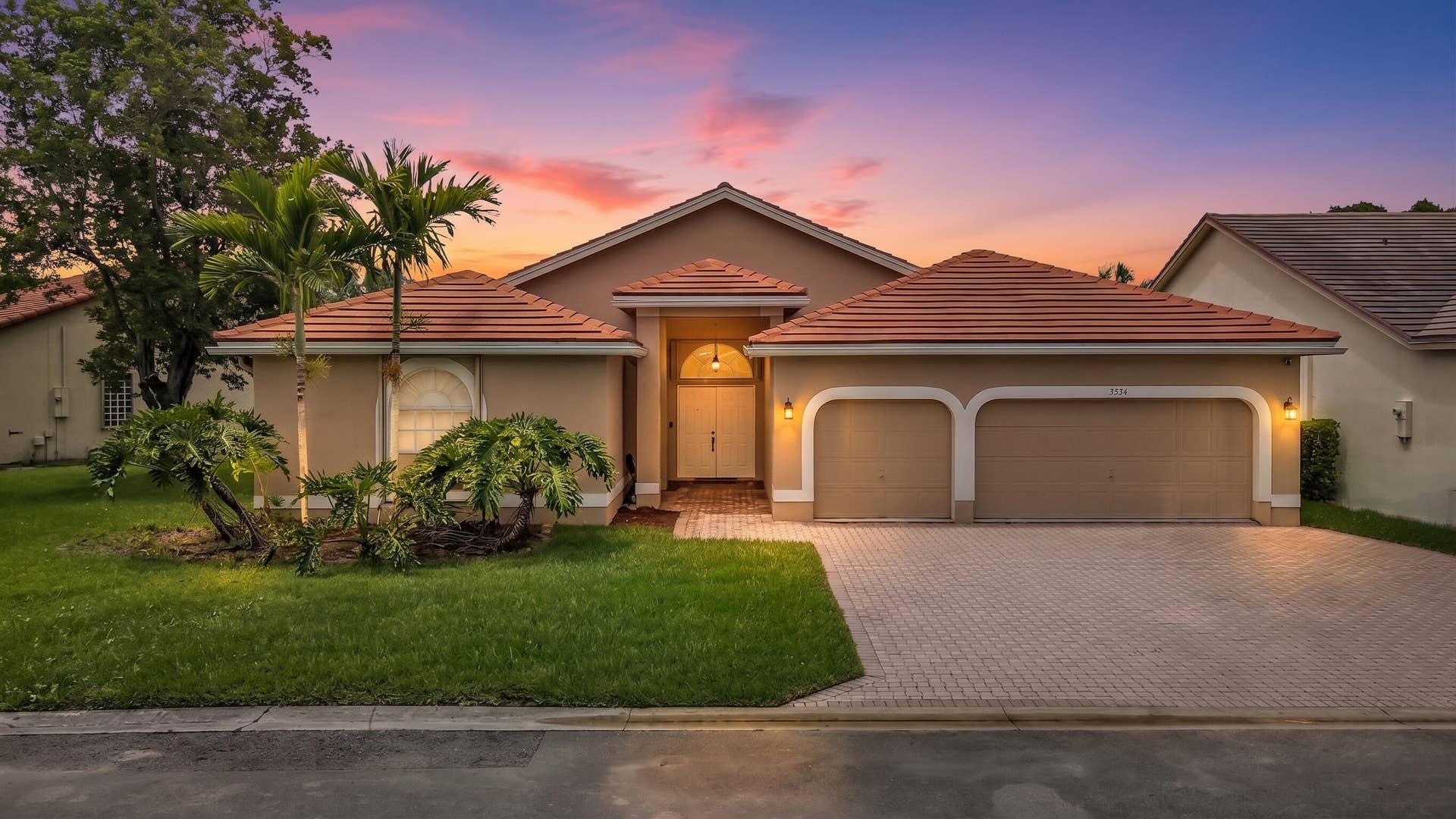 5934 NW 74th Street, Parkland, FL 33067 drone-1-Twilight