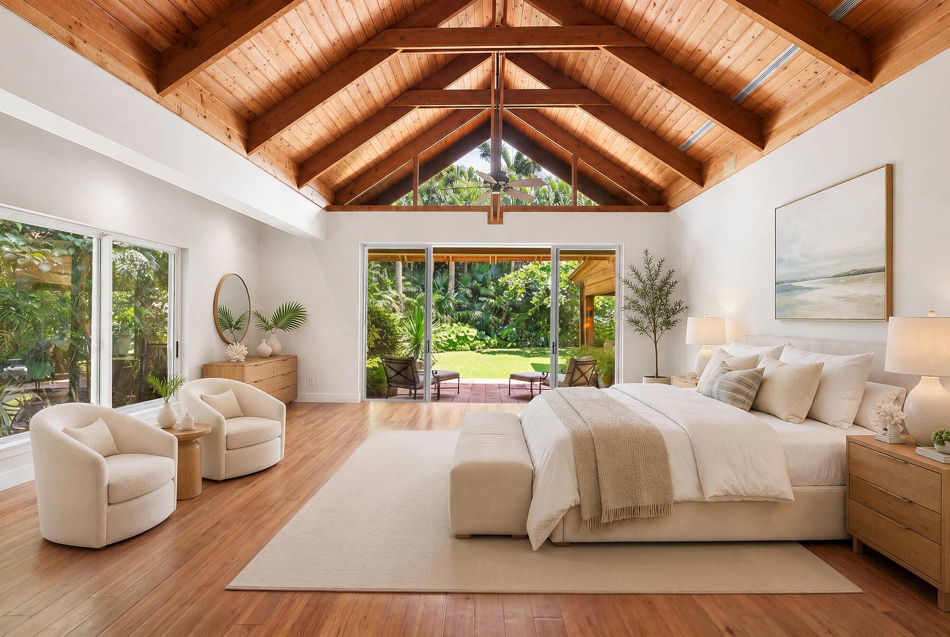 6 La Costa Way, Palm Beach, FL 33480 Master Bedroom - virtually staged