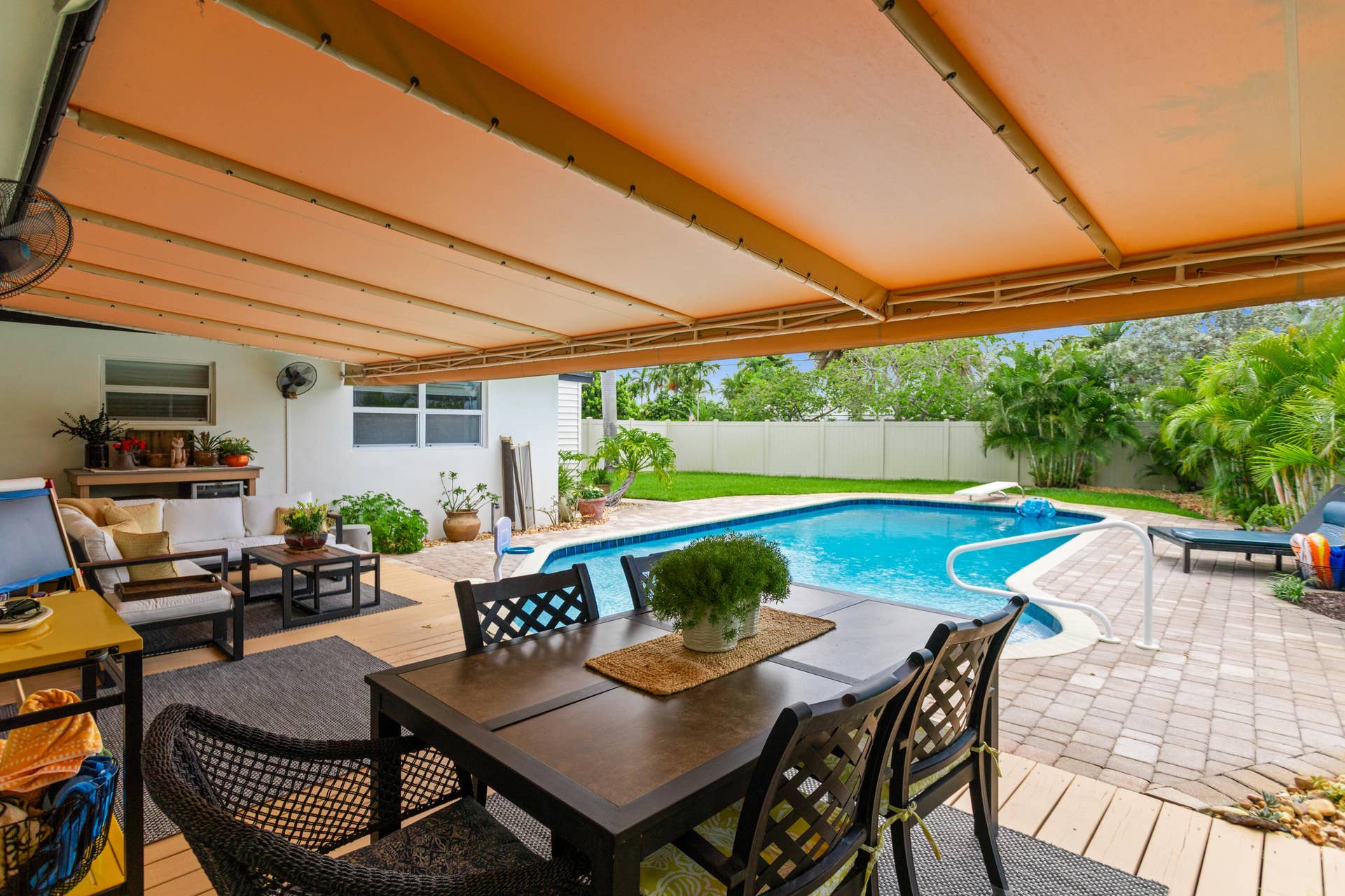 1420 NE 42nd Court, Oakland Park, FL 33334 Covered patio over looking pool