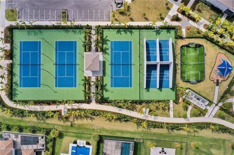 8861 Edgewater Place, Parkland, FL 33076 Aerial Tennis Courts Cascata Michael Lon