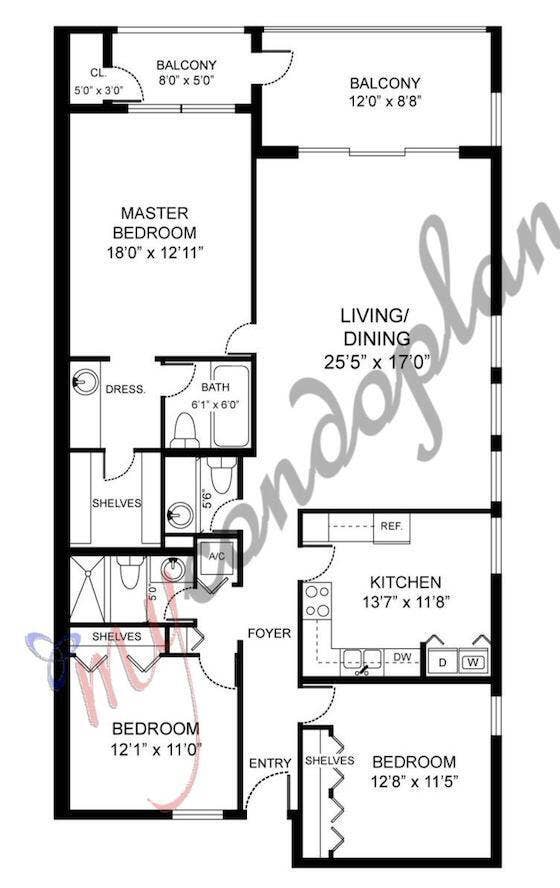 1036 Us Highway 1, #324, North Palm Beach, FL 33408 3 Bedroom Floor Plan