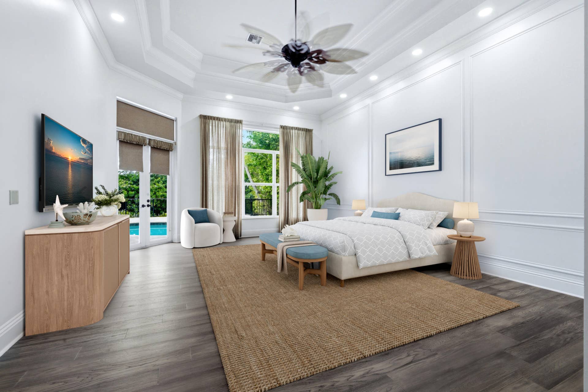 608 Inlet Road, North Palm Beach, FL 33408 VIRTUAL STAGED PRIMARY BEDROOM