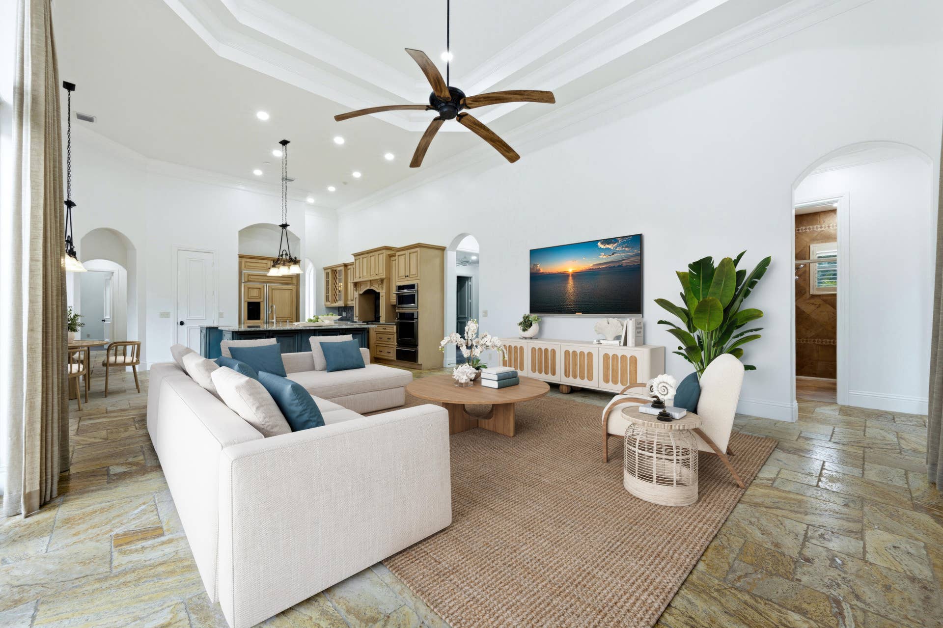 608 Inlet Road, North Palm Beach, FL 33408 VIRTUAL STAGED FAMILY ROOM