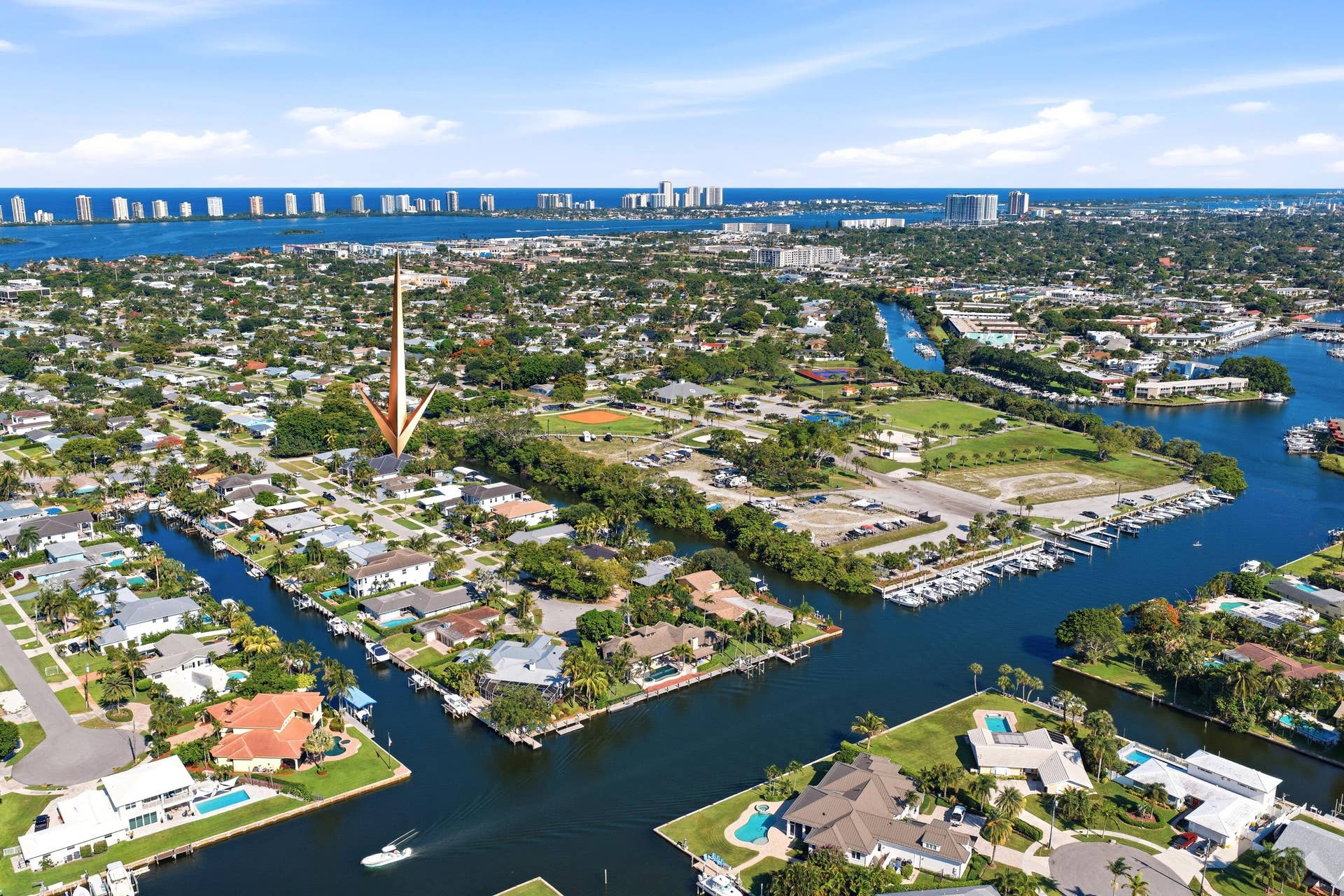 608 Inlet Road, North Palm Beach, FL 33408 AERIAL VIEW