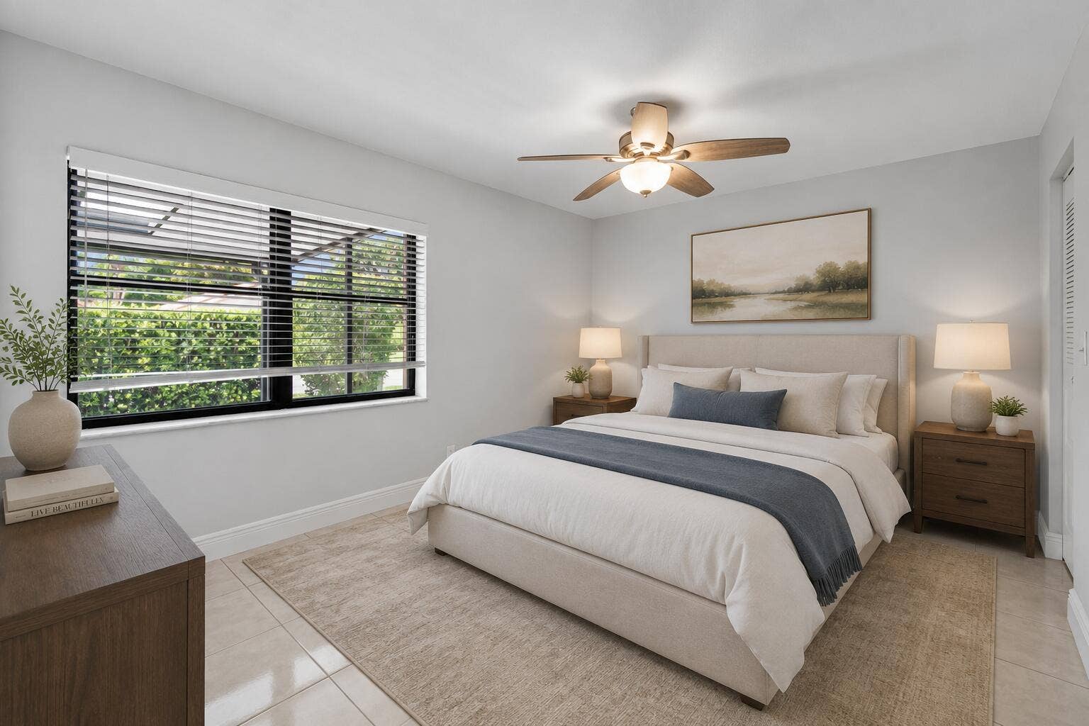 5162 Tennis Lane, Delray Beach, FL 33484 Virtually Staged Primary Bedroom