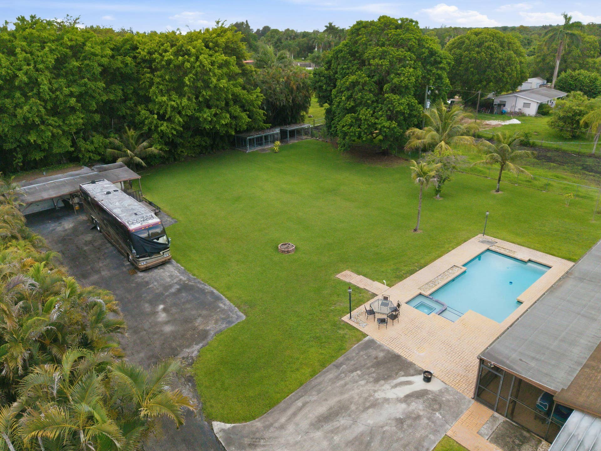 Aerial backyard