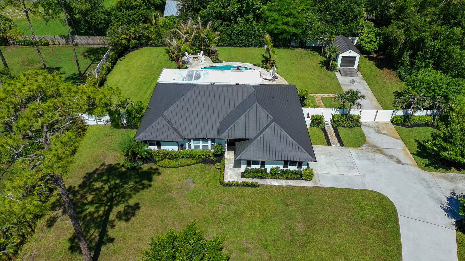 Aerial of house