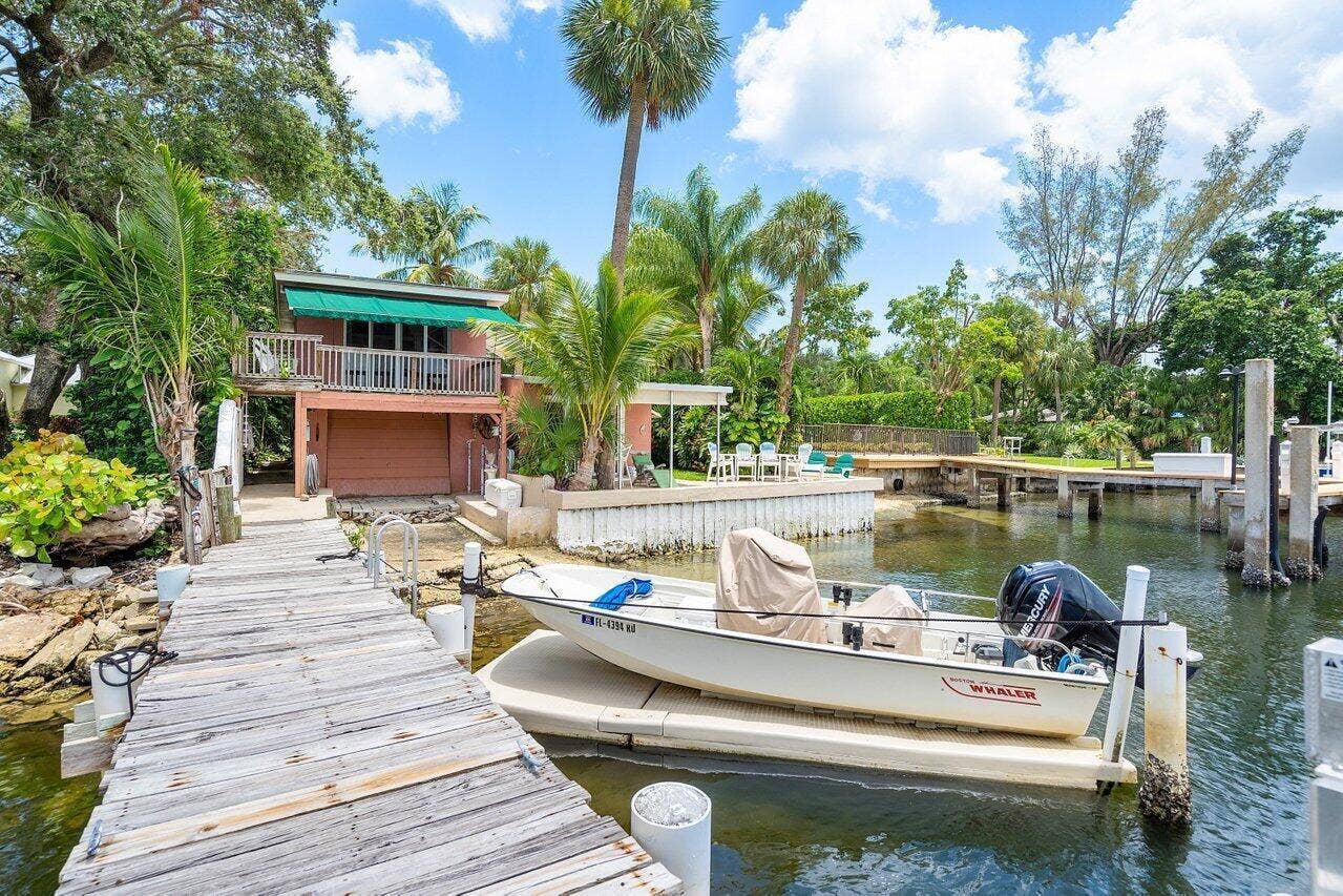 11091 Ellison Wilson Road, North Palm Beach, FL 33408 Dock from Water View