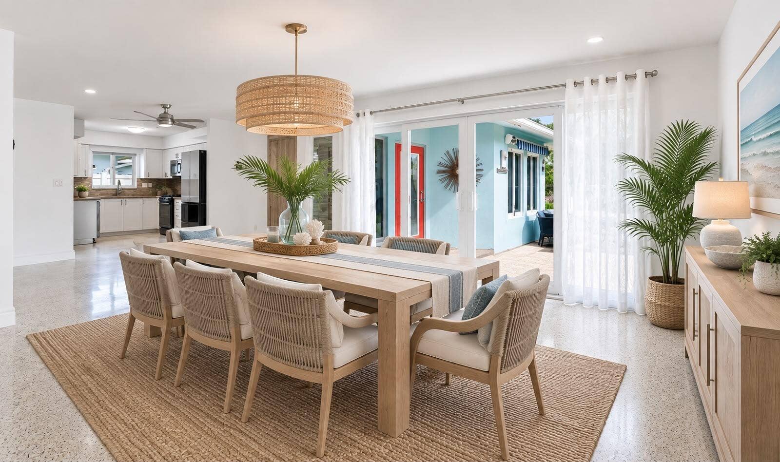 1985 Ocean Mist Drive, Lauderdale By The Sea, FL 33062 Virtually Staged Dinning