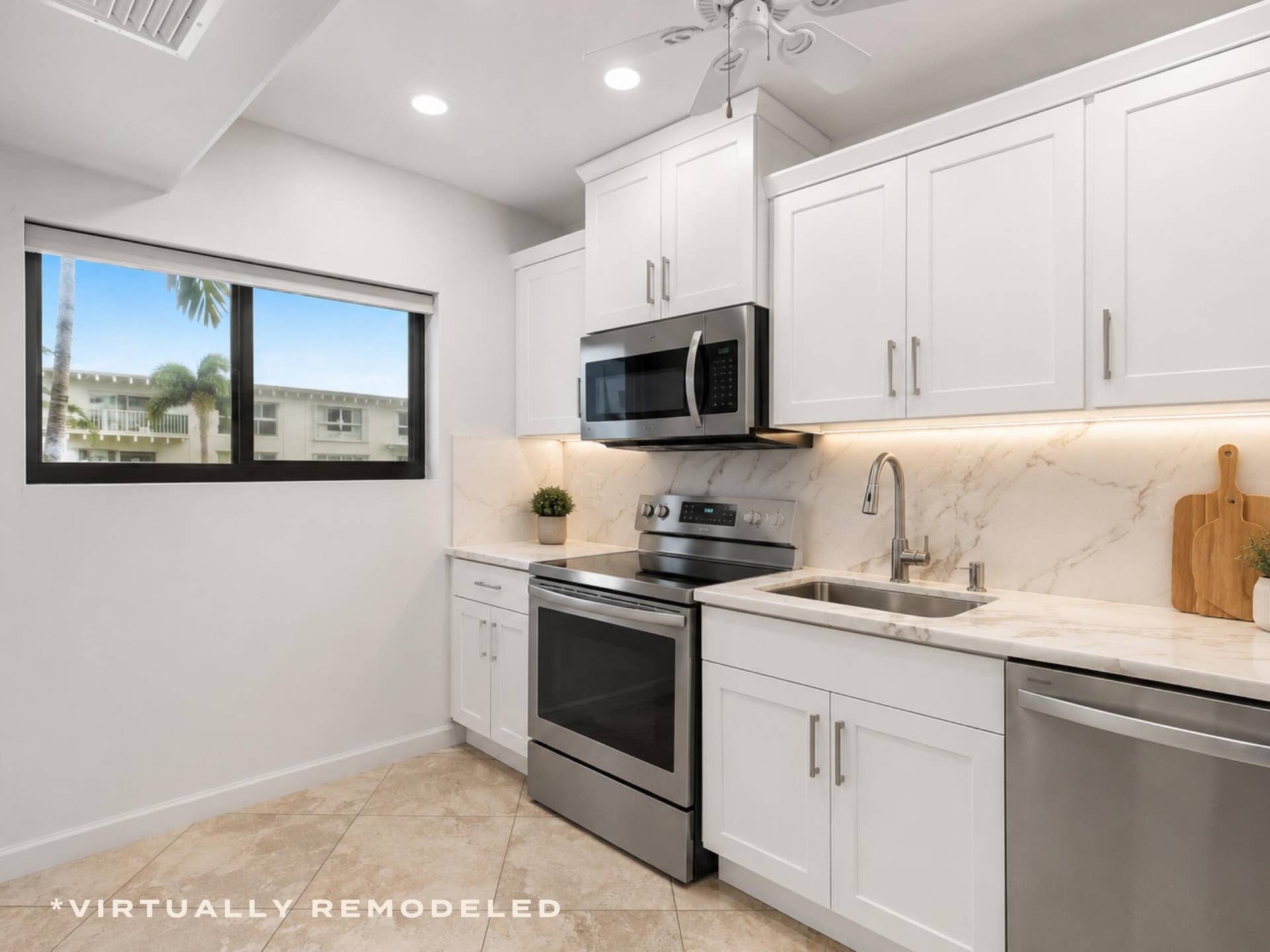 3605 S Ocean Boulevard, #229, South Palm Beach, FL 33480 Kitchen Virtually Remodeled