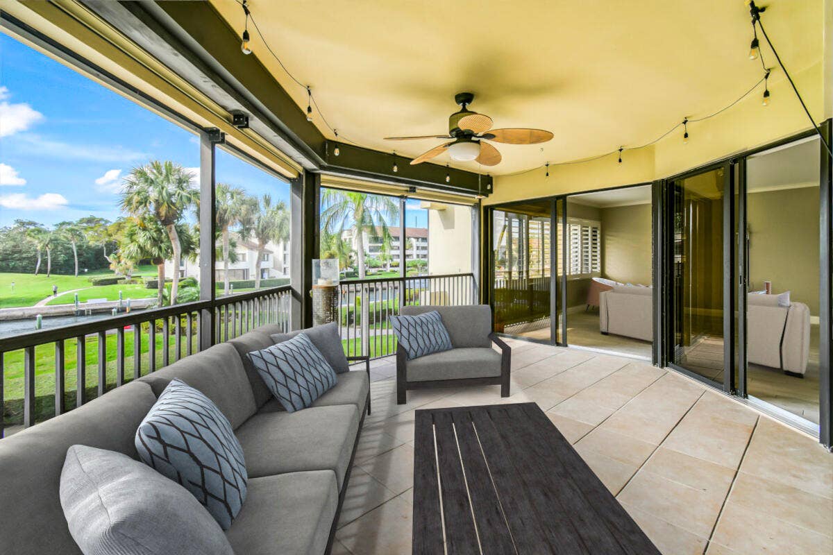 1117 Marine Way E, #K2l, North Palm Beach, FL 33408 Virtual Balcony views to waterway
