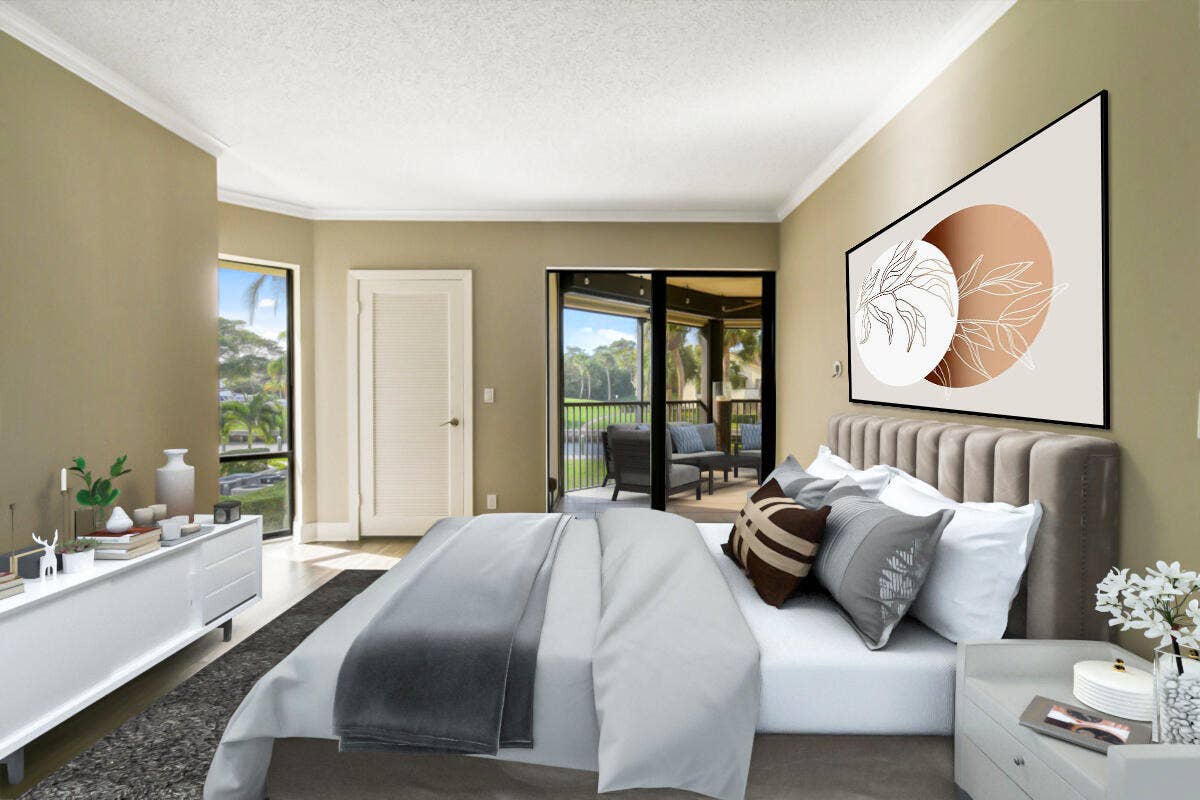 1117 Marine Way E, #K2l, North Palm Beach, FL 33408 Virtual Bedroom 3 to Patio