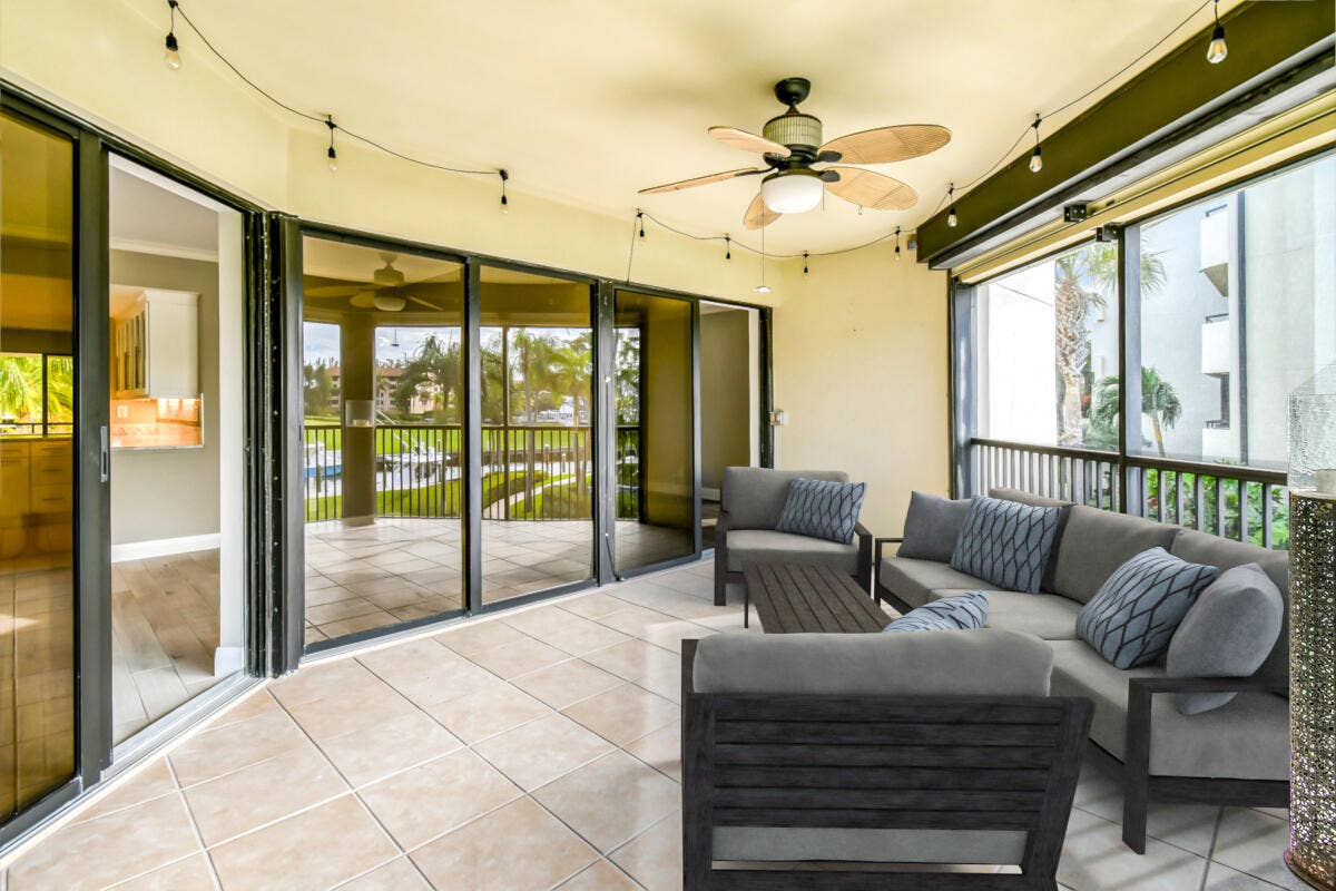 1117 Marine Way E, #K2l, North Palm Beach, FL 33408 Patio Balcony to Living-3rd Bed