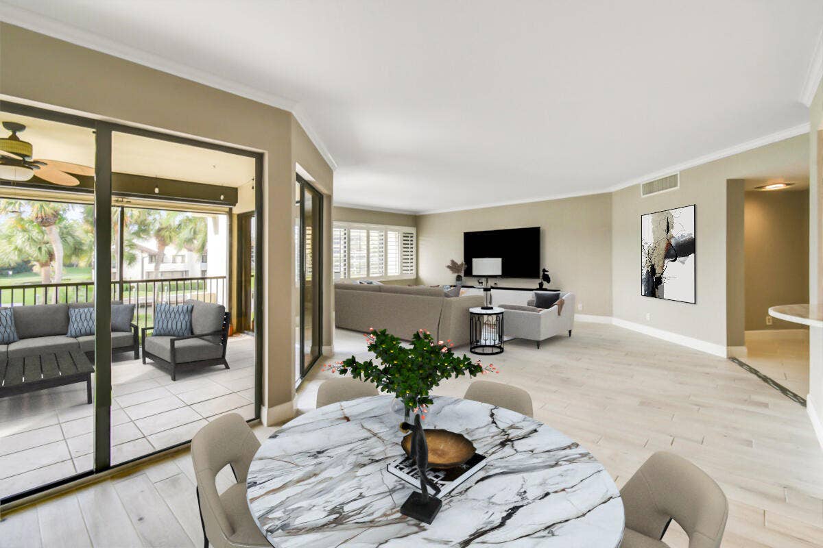 1117 Marine Way E, #K2l, North Palm Beach, FL 33408 Virtual Dining to Living-Patio