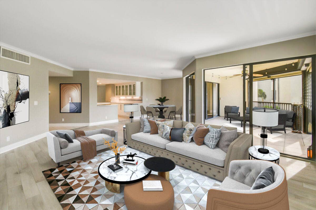 1117 Marine Way E, #K2l, North Palm Beach, FL 33408 Virtual Living to Dining-Kitchen