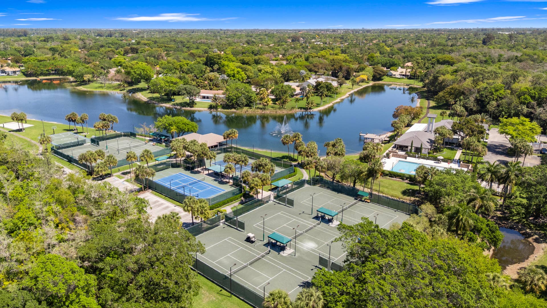 7210 W Cypresshead Drive, Parkland, FL 33067 Tennis Aerial