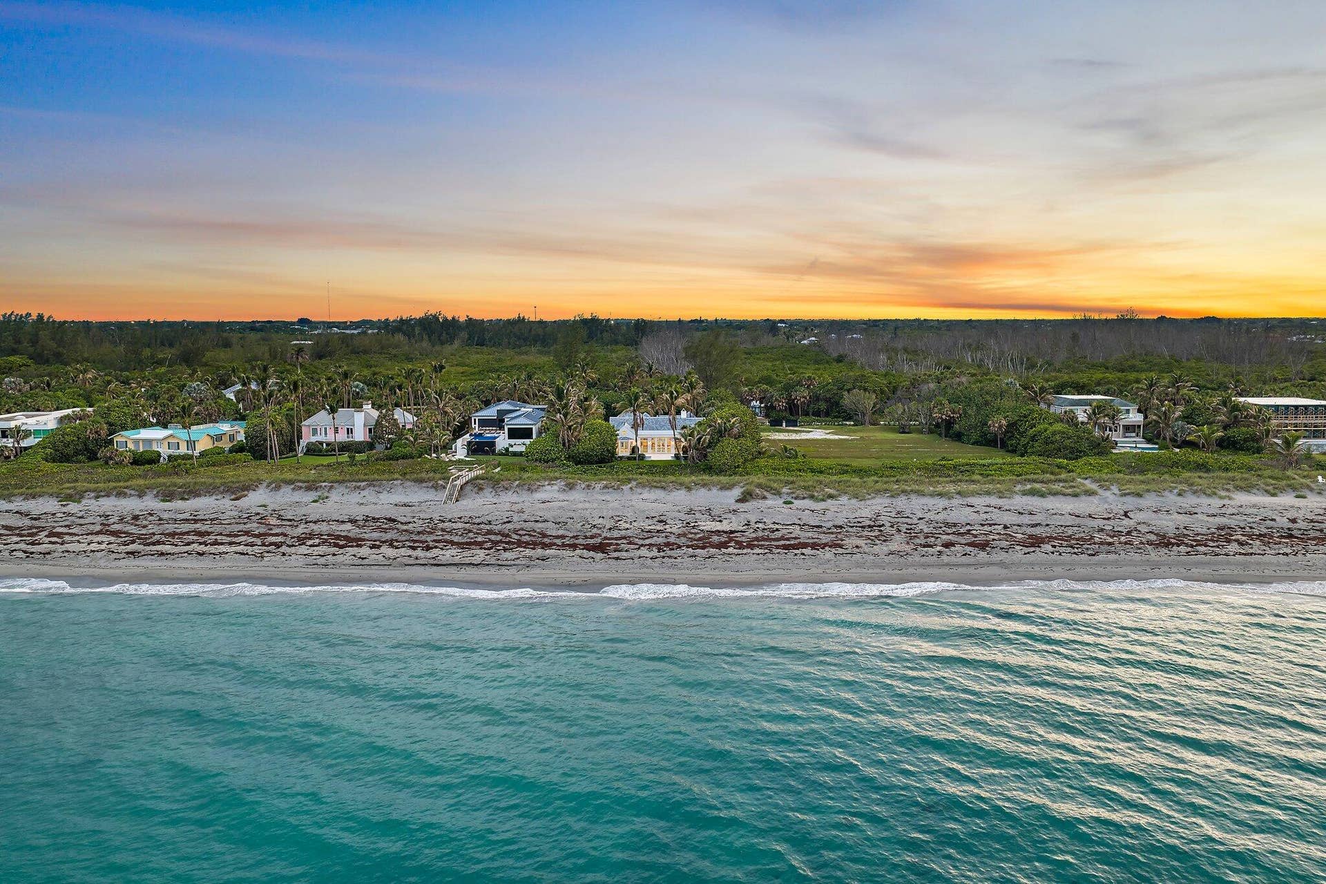43 N Beach Road, Hobe Sound, FL 33455 Rear Elevation from the Ocean