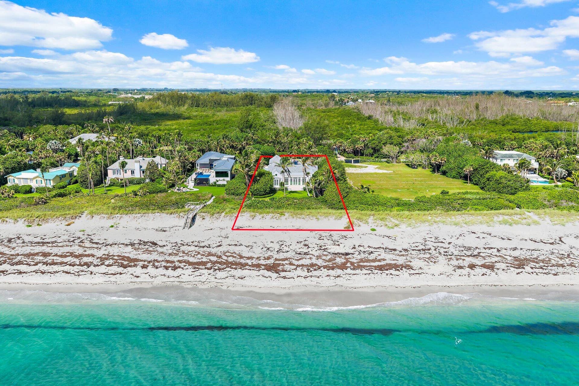 43 N Beach Road, Hobe Sound, FL 33455 Aerial View from Ocean