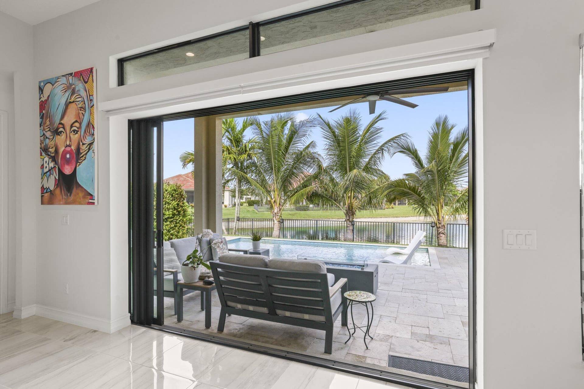 9031 Leon Circle W, Parkland, FL 33076 Sliders Open to Pool Area