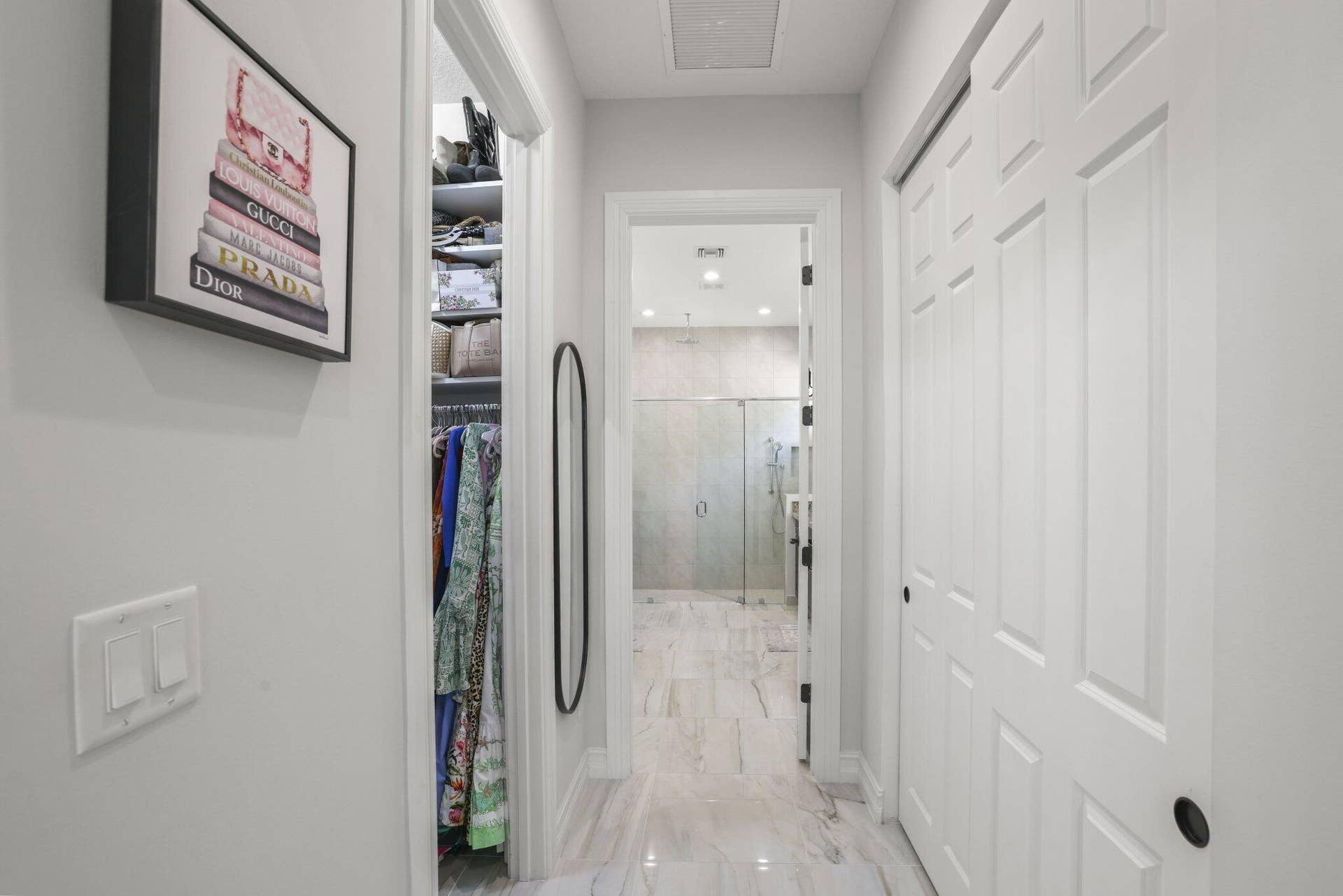 9031 Leon Circle W, Parkland, FL 33076 Closets and Entry to Primary Bathroom