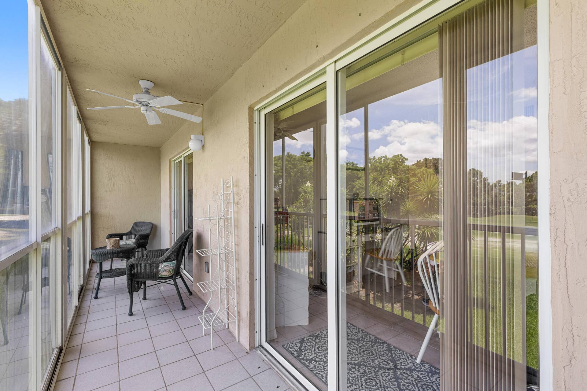Covered screened patio - very long - opens from master and from kitchen area