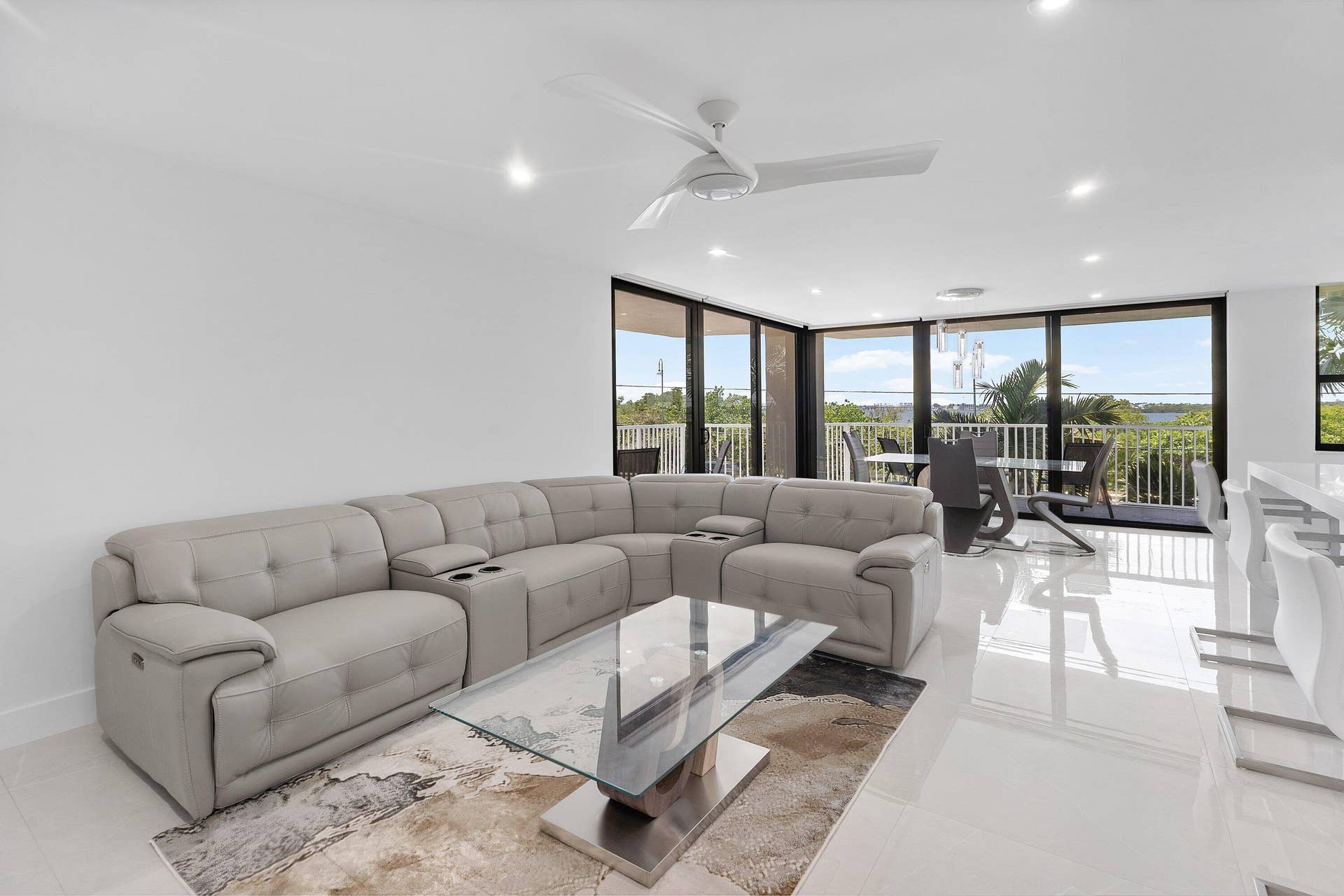 5480 N Ocean Drive, #B1c, Singer Island, Singer Island, FL 33404 Reclining Sectional