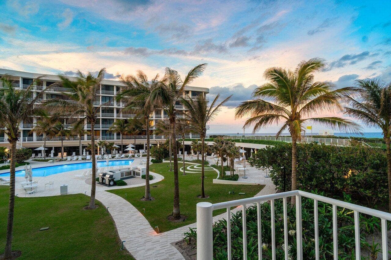 2000 S Ocean Boulevard, #103, Palm Beach, FL 33480 Staircase to Pool & Beach