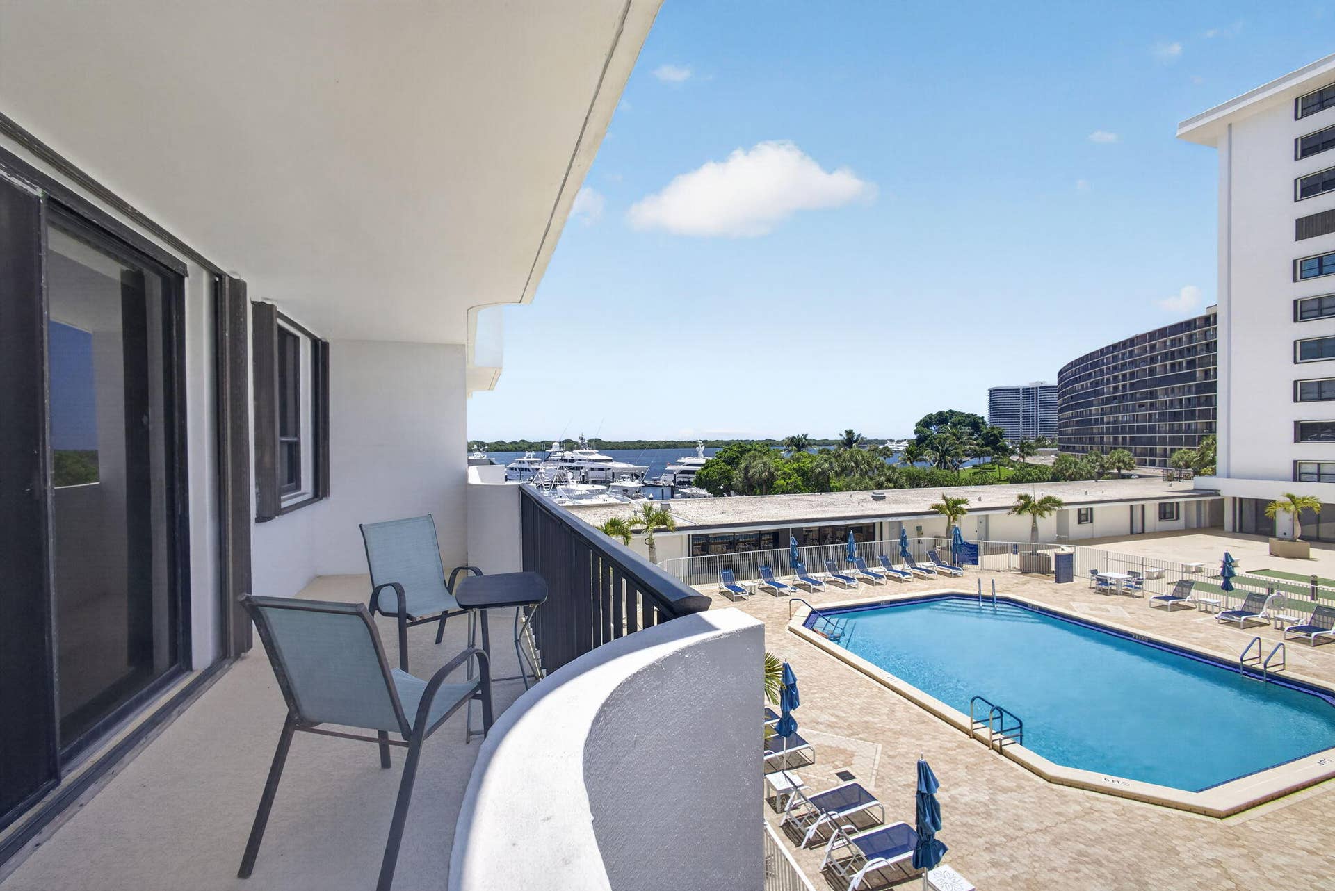1208 Marine Way, #205, North Palm Beach, FL 33408 Views of the pool and intracostals