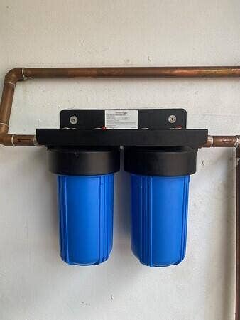 Water filter system in garage