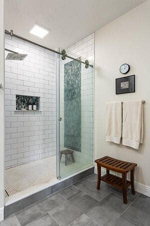 Large walk-in shower