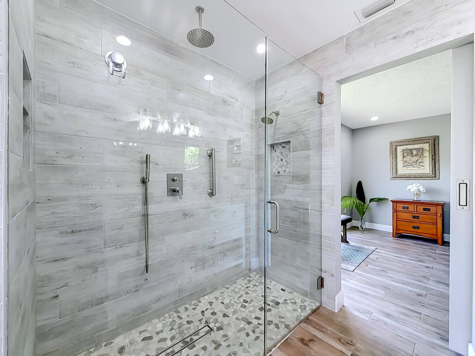 16751 Redwood Way, Weston, FL 33326 Dual shower with modern tile