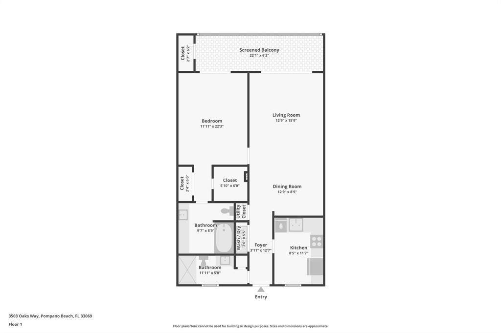 3503 Oaks Way, #303, Pompano Beach, FL 33069 palm aire 1 8 blueprint