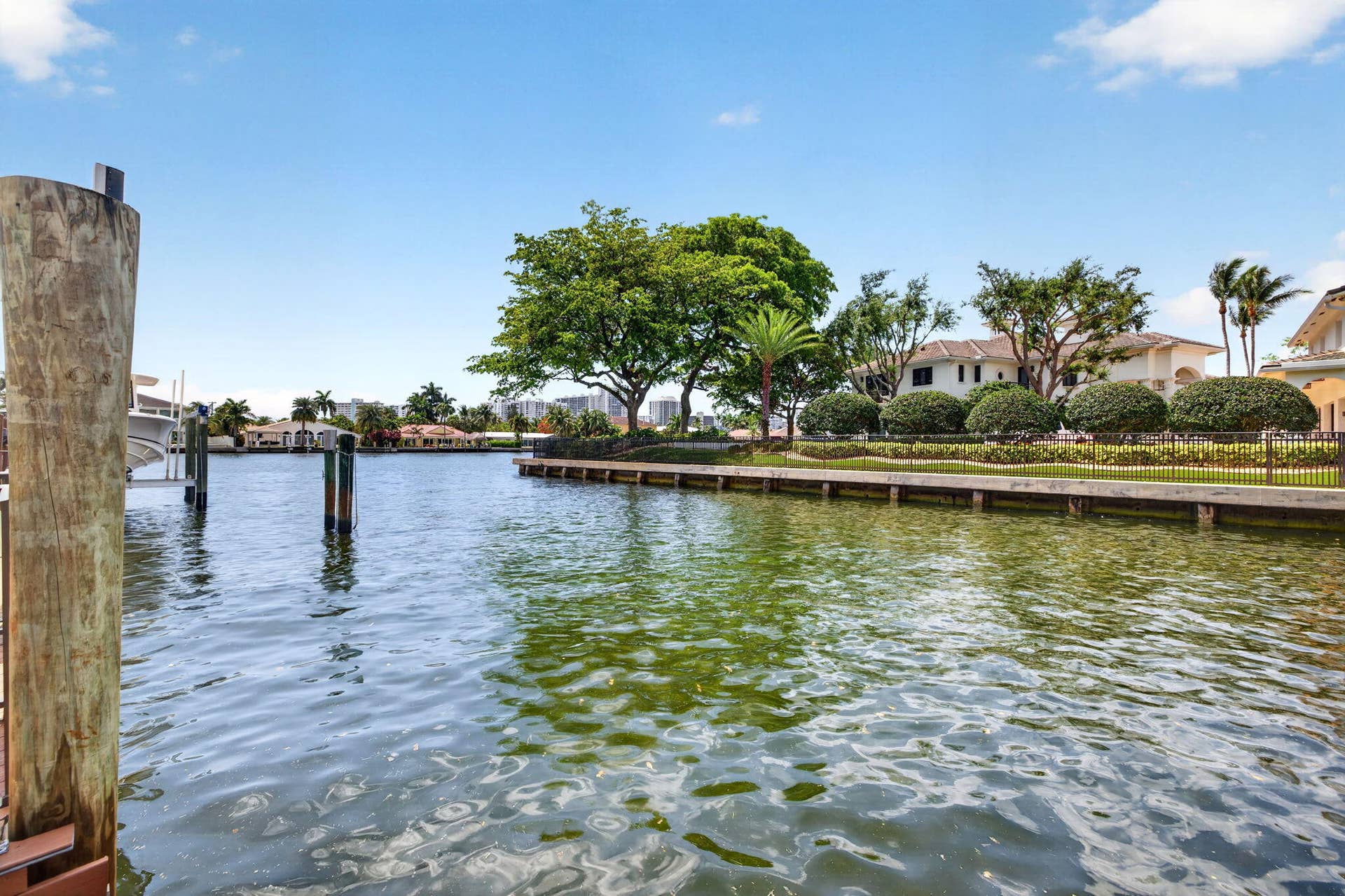 3110 NE 47th Street, Fort Lauderdale, FL 33308 Open waterway views highlight the homes boating-oriented location and desirable canal frontage.