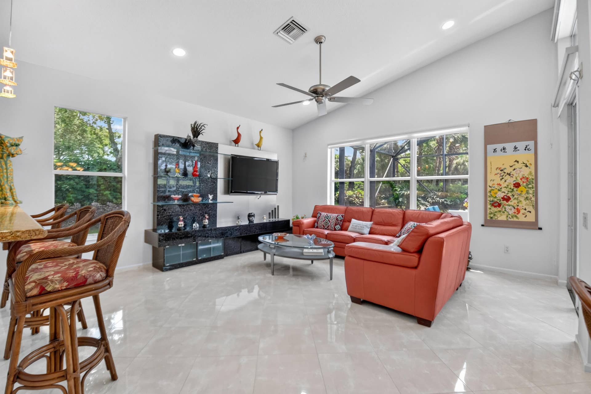 Open concept that flows into the kitchen