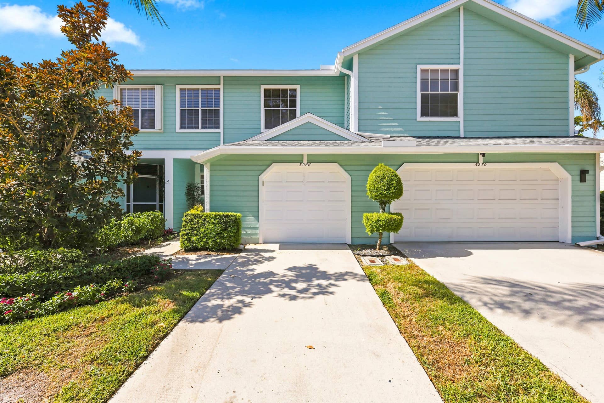 5266 Sapphire Valley, Boca Raton, FL 33486 Welcome home to this beautifully maintained townhome in the gated community of Fairfield, featuring a private driveway, one-car garage, and lush tropical landscaping in the heart of Boca Raton.